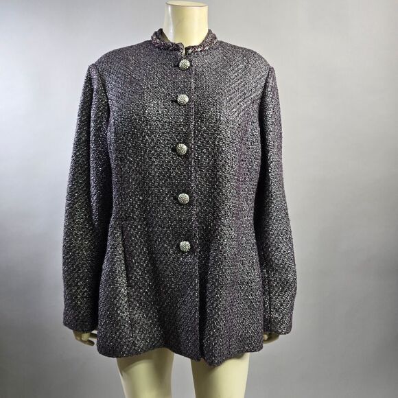 Chico's Purple Tweed Blazer - Picture 1 of 4